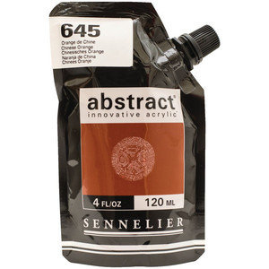 Sennelier Abstract Acrylic - SATIN  Chinese Orange 645