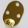 Heavy Duty Brass Plated Wall Hook – 3 – hole Thumbnail