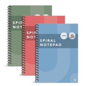 A5 Spiral Notebook by U. Stationery Blue