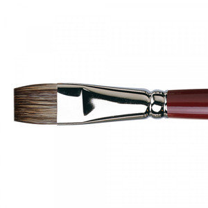 Flat Da Vinci Russian Black Sable Oil Brush Series 1840 Size S16