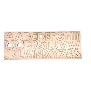 Full Set of Wooden Plywood Letters - 2.8cm