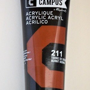 Raphael CAMPUS  Acrylic 100 ml tube - Burnt Sienna 211. Extra 20%