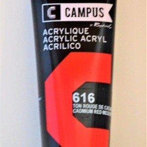 Raphael CAMPUS  Acrylic 100 ml tube - Cadmium red medium hue 616.Extra 20%