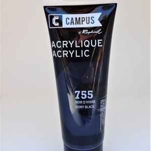 Raphael CAMPUS  Acrylic 100 ml tube - Ivory black 755