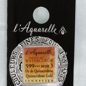 Sennelier Aquarelle Extra Fine Artists’ Watercolour Half Pan S3 - Quinacridone Gold - 599